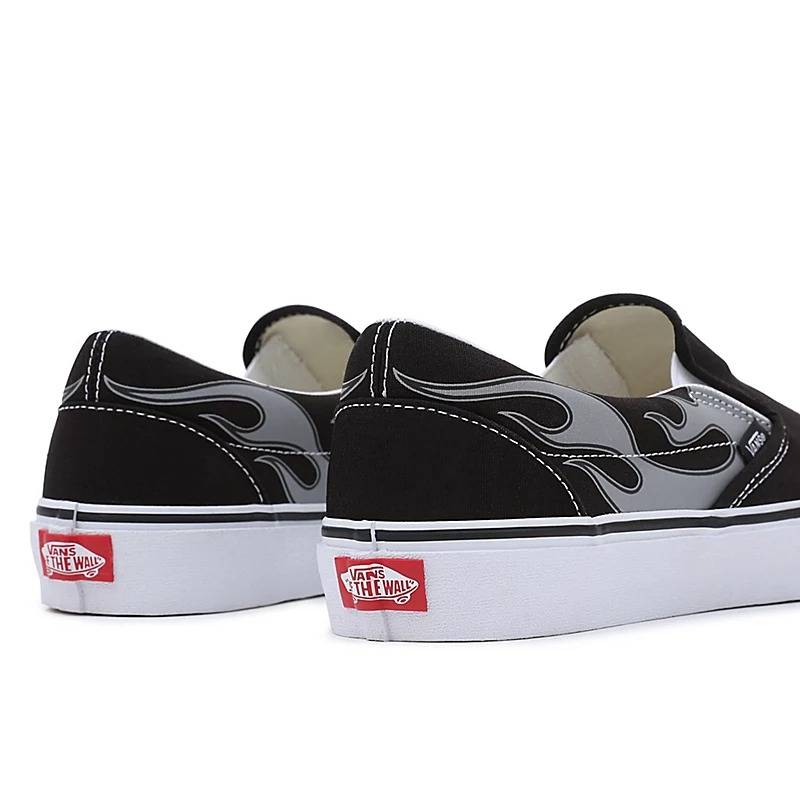 VANS CLASSIC REFLECTIVE FLAME SLIP-ON SHOES