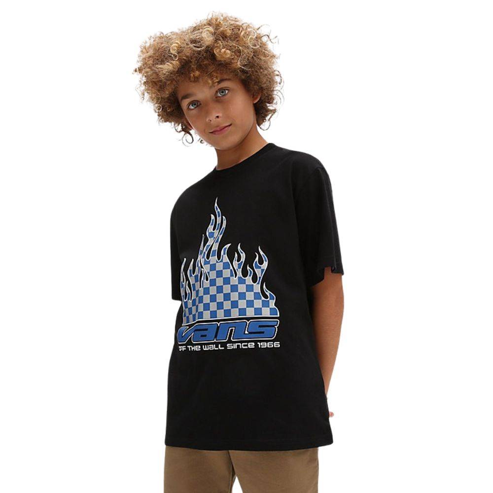 VANS YOUTH REFLECTIVE CHECKERBOARD FLAME TEE