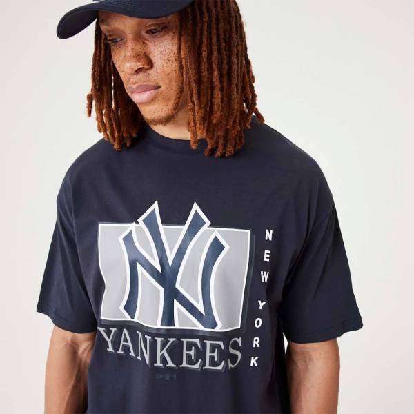 New Era New York Yankees wordmark t-shirt in white