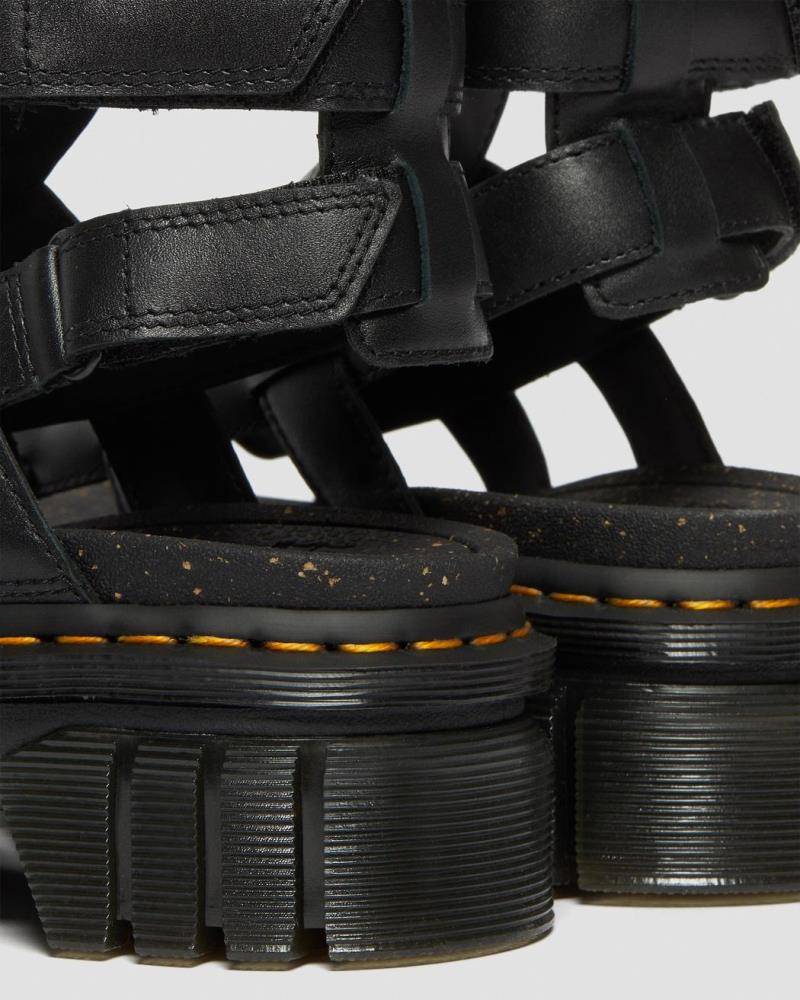 DR. MARTENS RICKI NAPPA LUX LEATHER PLATFORM GLADIATOR SANDALS