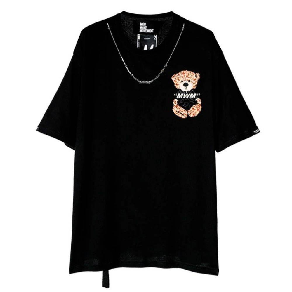 MWM TEDDY TEE WITH CHAIN NECKLACE