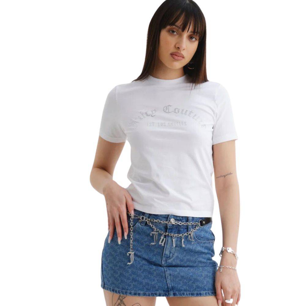 JUICY COUTURE NOAH ARCHED DIAMANTE GIRLFRIEND TEE