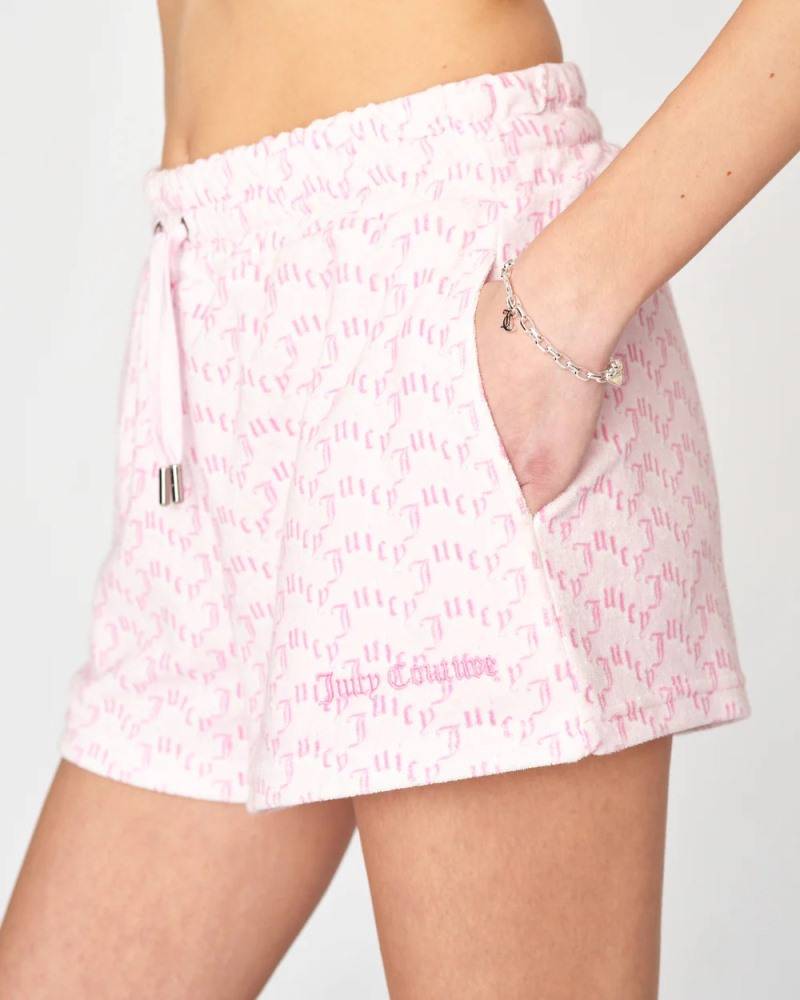 JUICY COUTURE TERY TOWELLING MYRTLE MONOGRAM SHORT