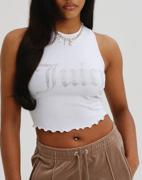 JUICY COUTURE LETTICE HEM JUICY TANK
