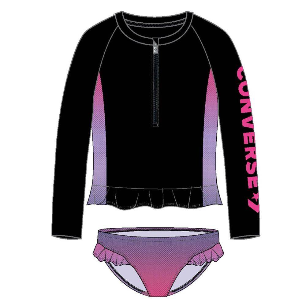 CONVERSE LITTLE GIRLS 2-PIECES RASH GUARDS