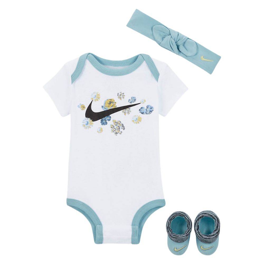 NIKE NEW BORN FLORAL GIRLS 3-PIECES BOX SET