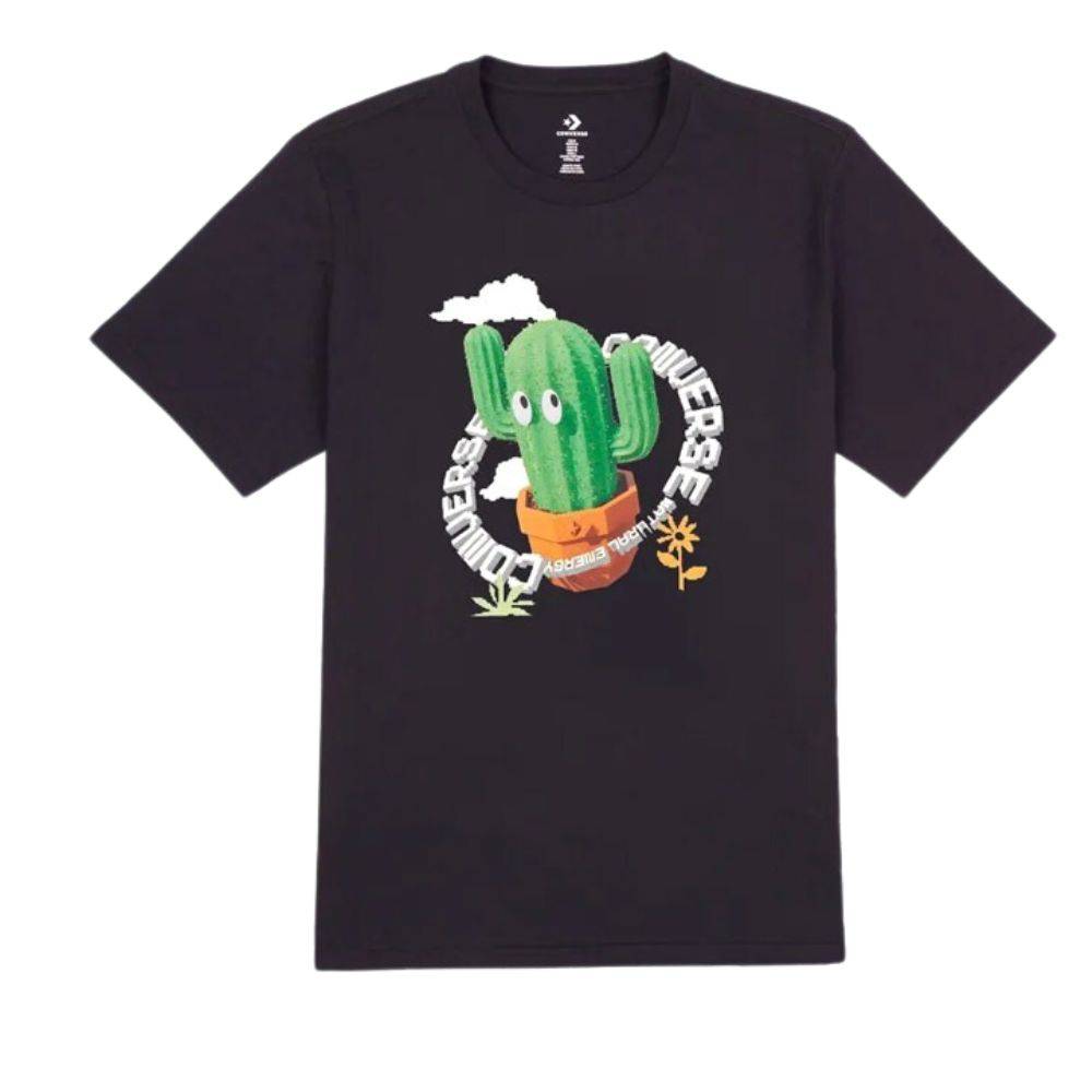 CONVERSE WOMENS ANIMATED CACTUS GRAPHIC TEE