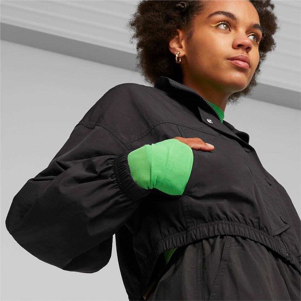 PUMA WOMENS DARE TO RELAXED WOVEN JACKET