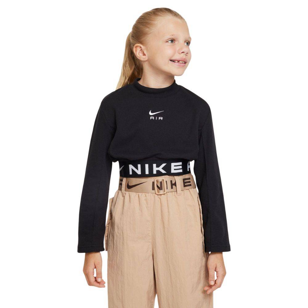 NIKE GIRLS AIR ESS LONG-SLEEVE MIXED TOP
