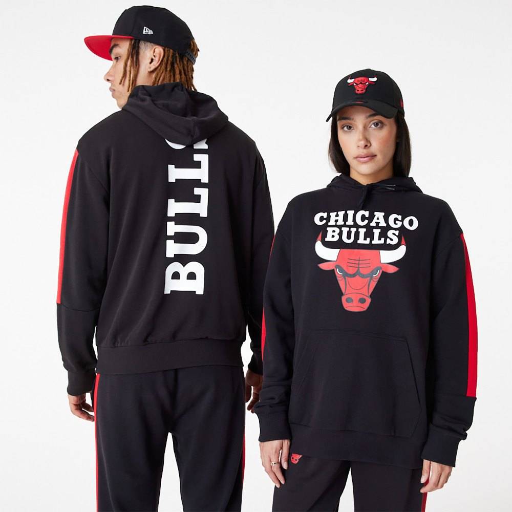 NEW ERA NBA COLOUR BLOCK OVERSIZED HOODY CHICAGO BULLS