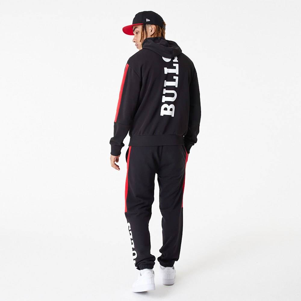NEW ERA NBA COLOUR BLOCK OVERSIZED HOODY CHICAGO BULLS