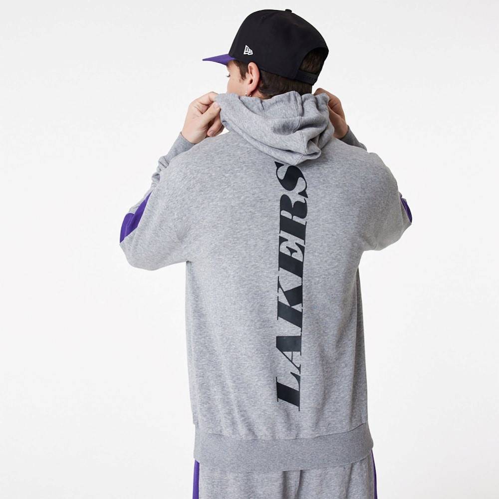 NEW ERA NBA COLOUR BLOCK OVERSIZED HOODY LA LAKERS