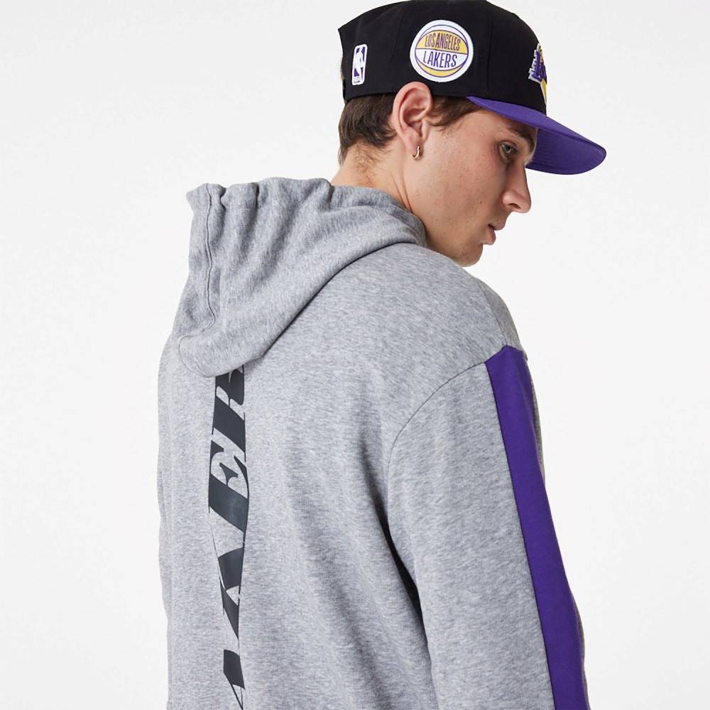 NEW ERA NBA COLOUR BLOCK OVERSIZED HOODY LA LAKERS