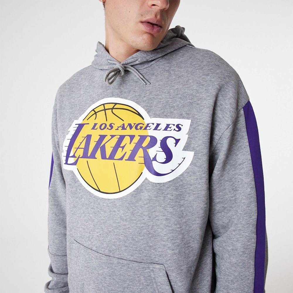 NEW ERA NBA COLOUR BLOCK OVERSIZED HOODY LA LAKERS