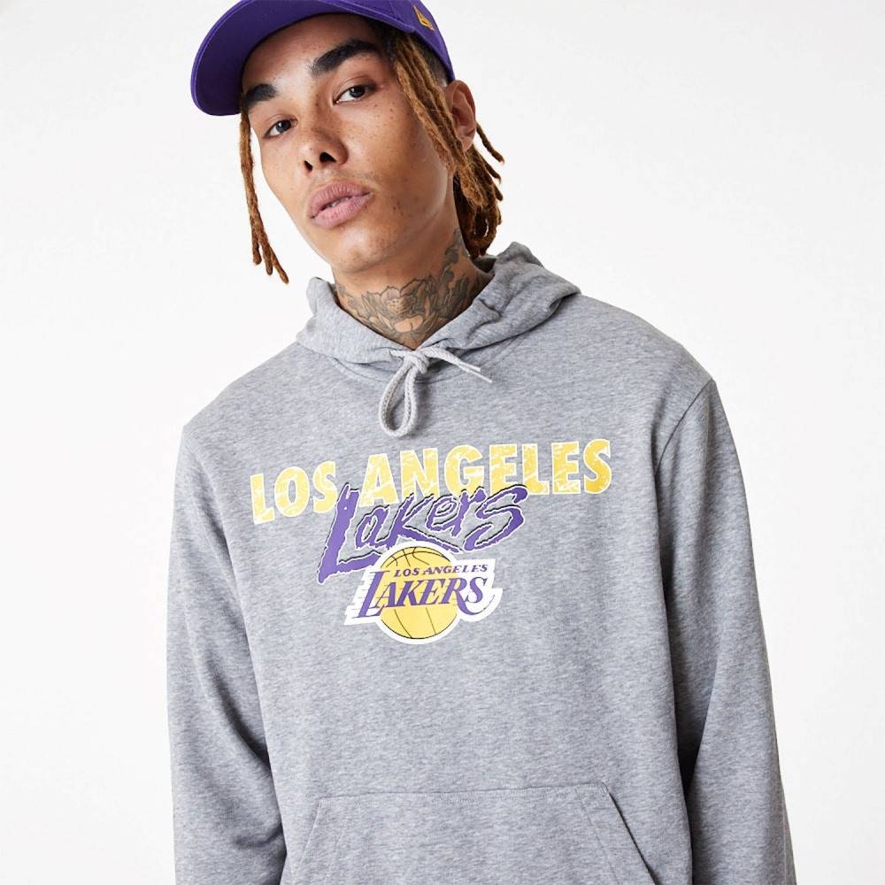 NEW ERA TEAM SCRIPT HOODY LA LAKERS