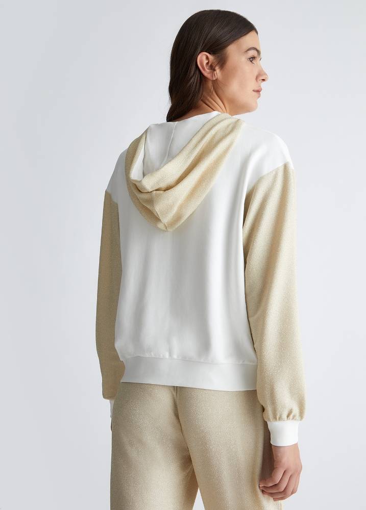 LIU JO LUREX INSERTS ZIP SWEATER