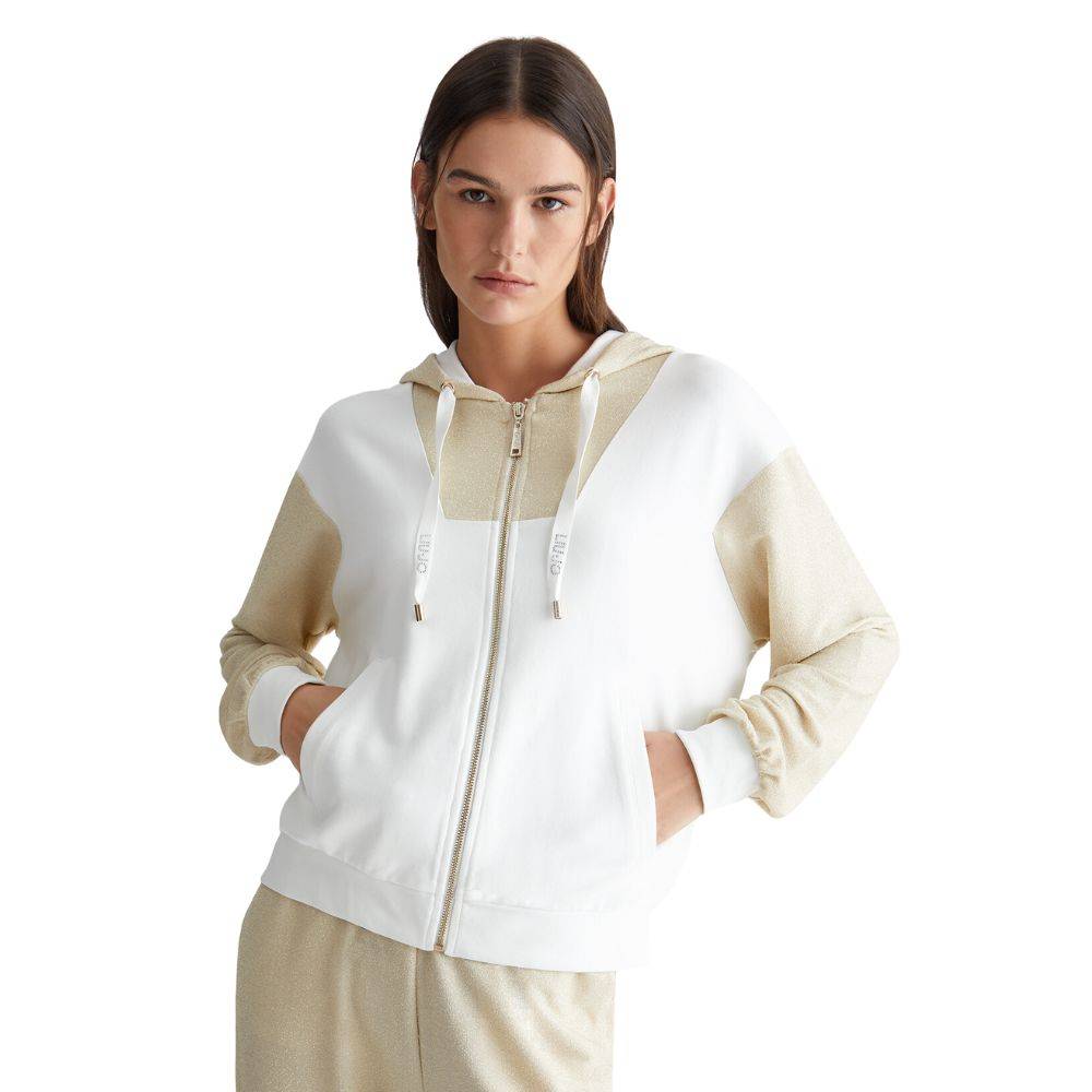 LIU JO LUREX INSERTS ZIP SWEATER