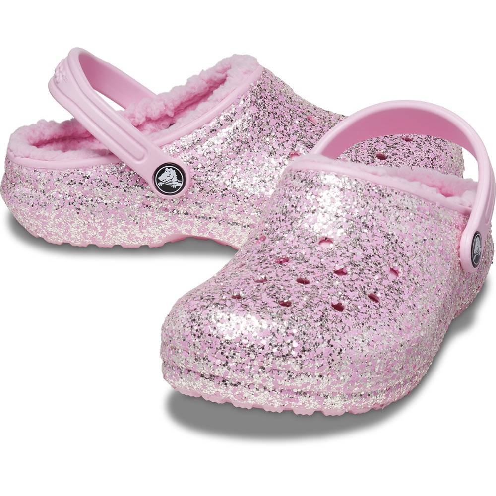 CROCS KIDS’ CLASSIC LINED GLITTER CLOG