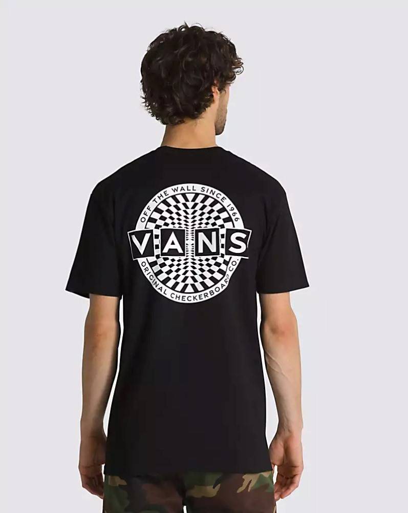 VANS WARPED CHECKERBOARD LOGO TEE