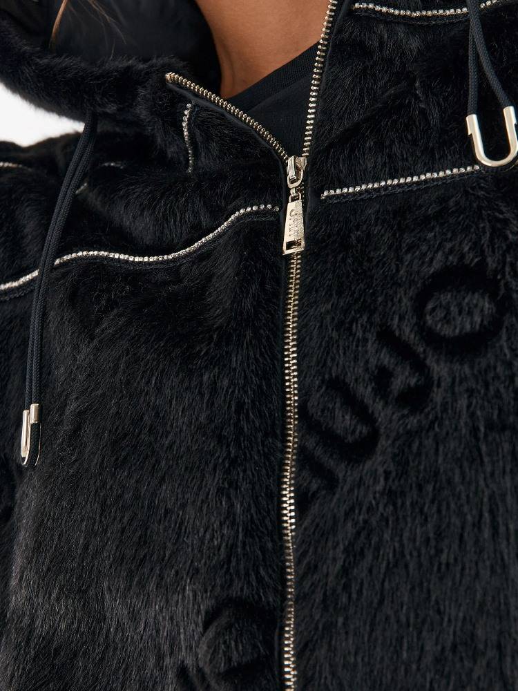 LIU JO FAUX-FUR HOODED JACKET