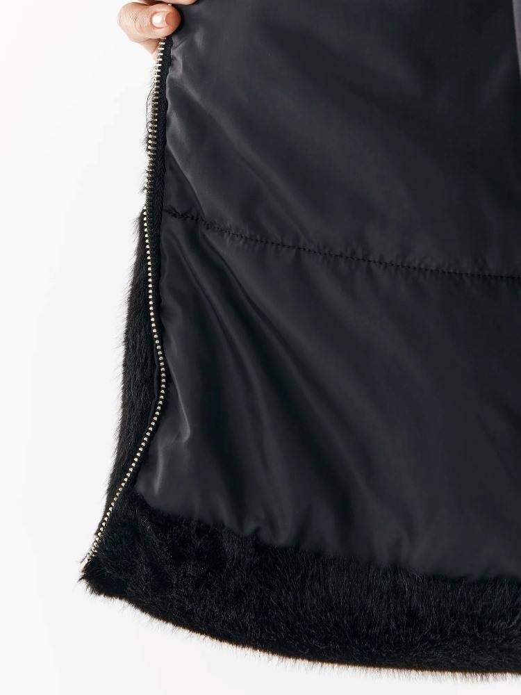 LIU JO FAUX-FUR HOODED JACKET