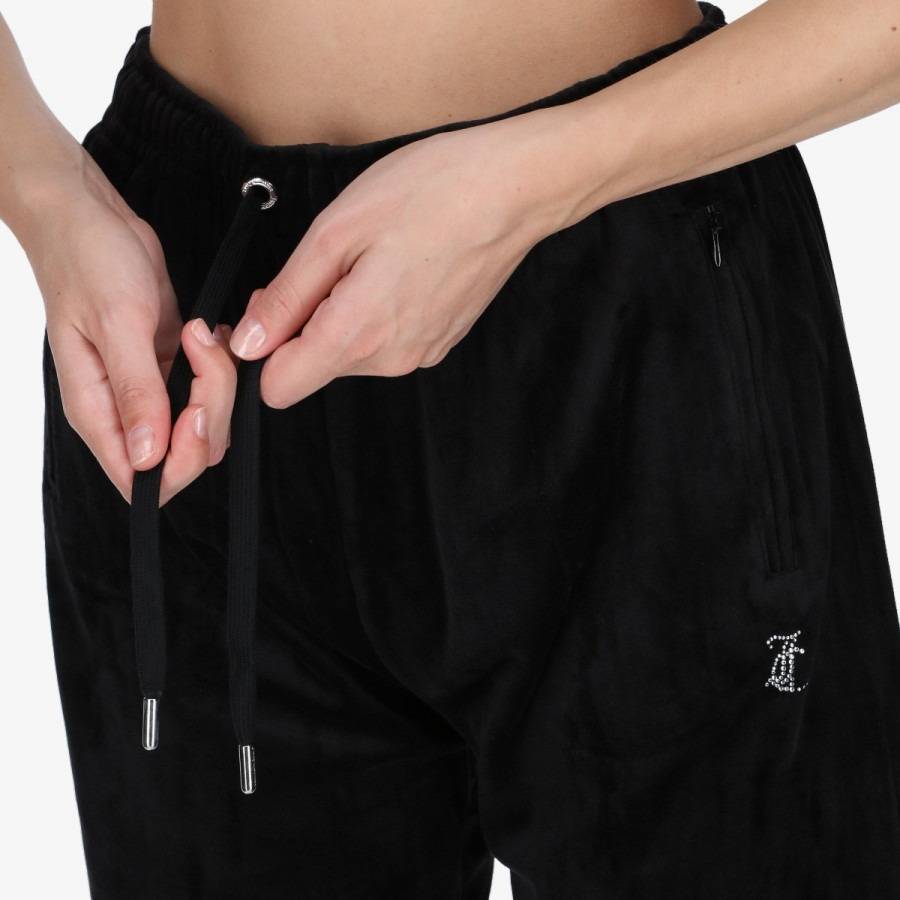 JUICY COUTURE LILIAN DIAMANTE VELOUR CUFFED JOGGER
