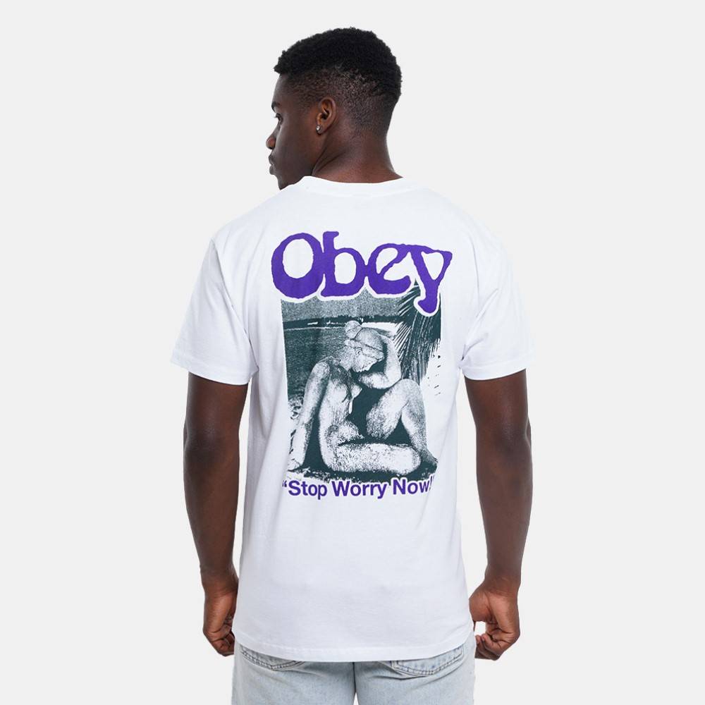 OBEY STOP WORRY NOW TEE