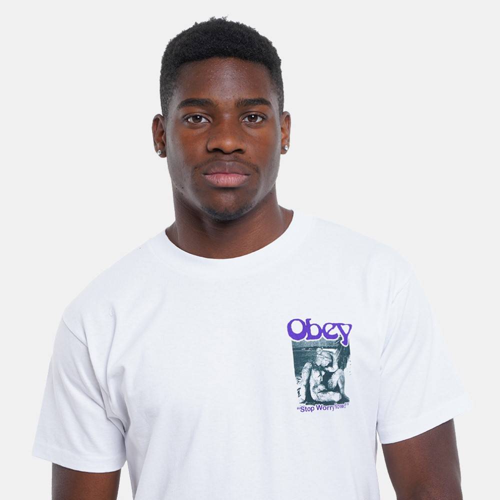 OBEY STOP WORRY NOW TEE
