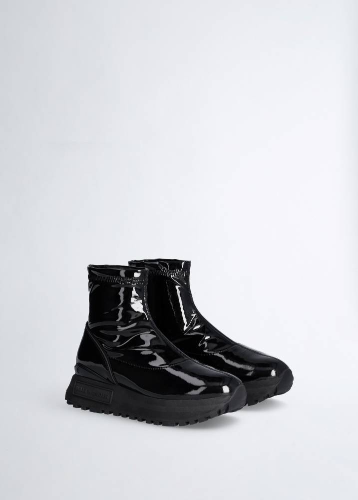 LIU JO MAXI WONDER 50 - MID SNEAKER PATENT STRETCH BOOT