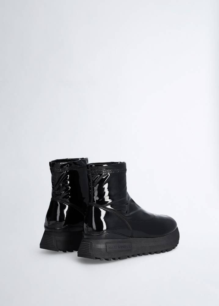 LIU JO MAXI WONDER 50 - MID SNEAKER PATENT STRETCH BOOT