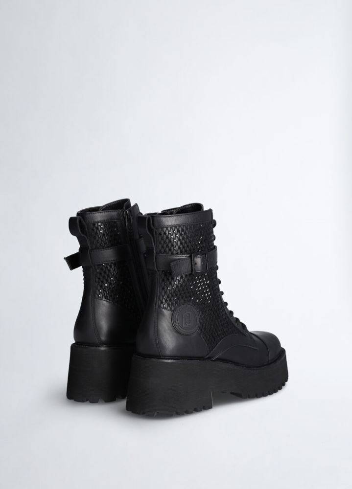 LIU JO FLAIR 03 - HIGH COMBAT BOOT WITH RHINESTONES