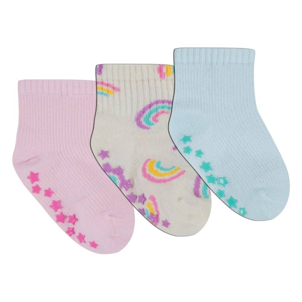 CONVERSE RAINBOWS 3PK GRIPPER SOCKS
