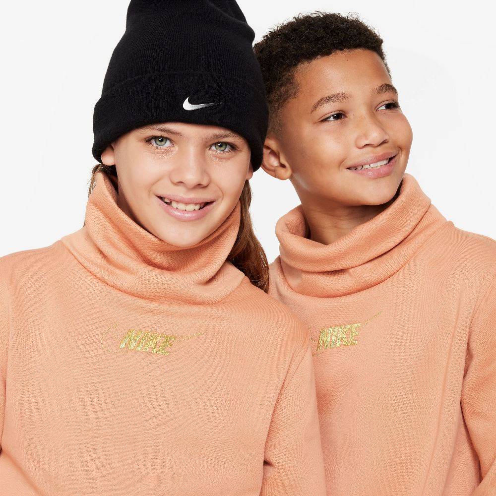 NIKE KIDS FUNNEL NECK LS FLEECE TOP