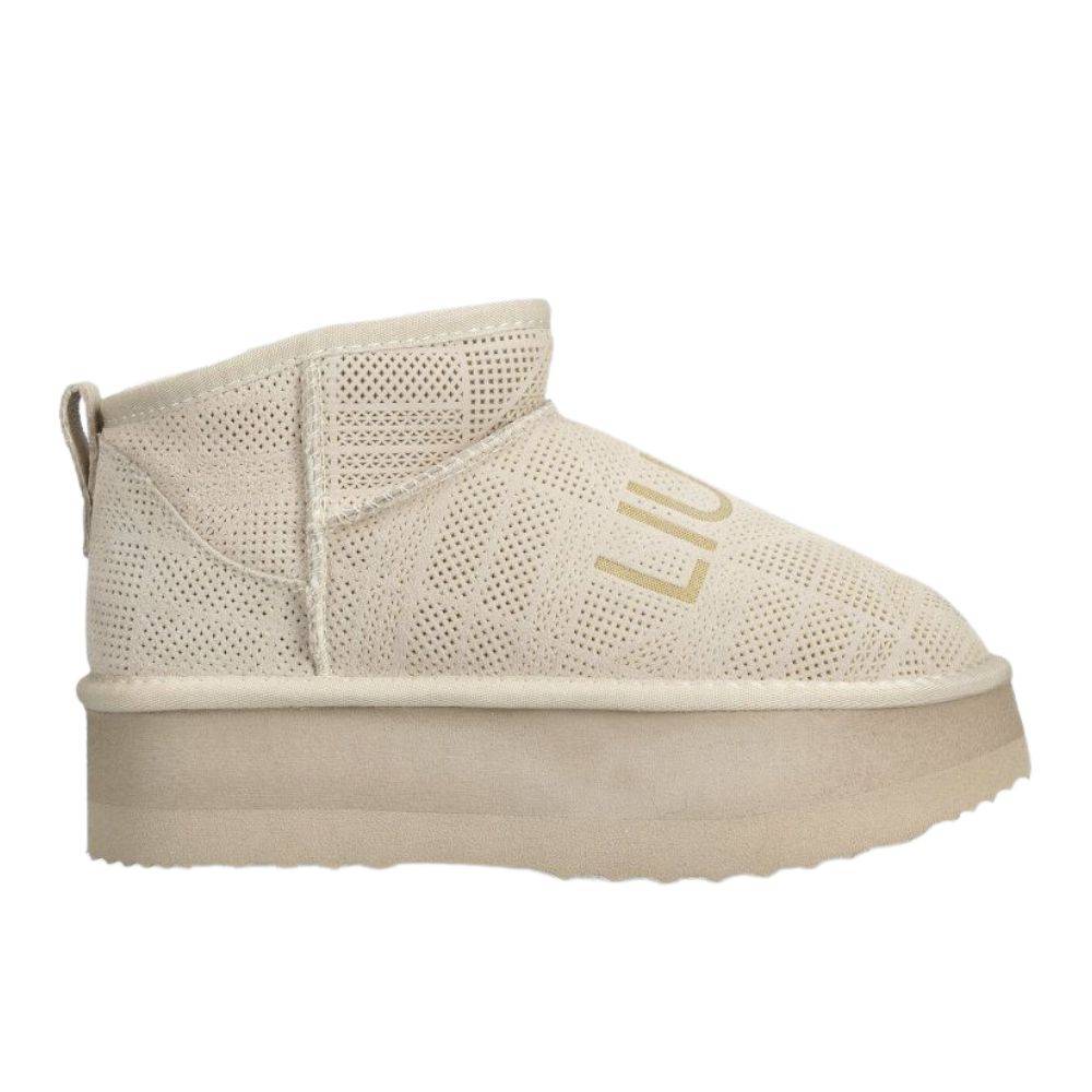 LIU JO JANE 01 - PERFORATED SUEDE WITH GOLD LOGO