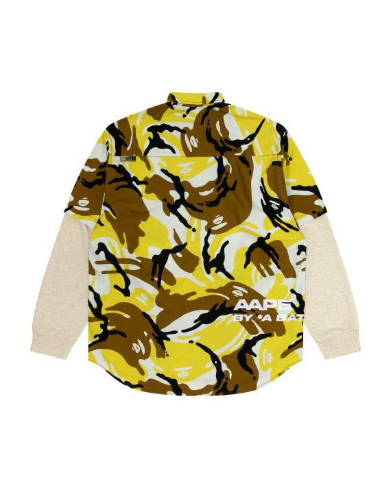 AAPE LONG SLEEVE PANELLED SHIRT