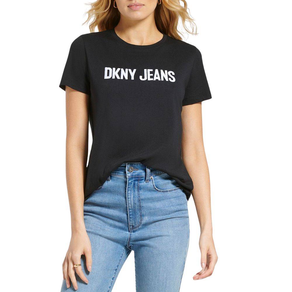 DKNY EMBROIDERED LOGO TEE