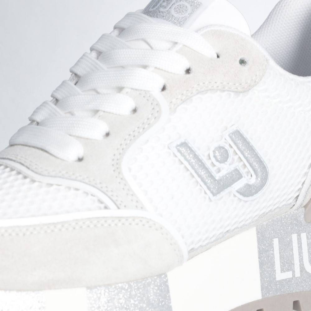 LIU JO AMAZING 25 - SUEDE AND MESH PLATFORM SNEAKERS