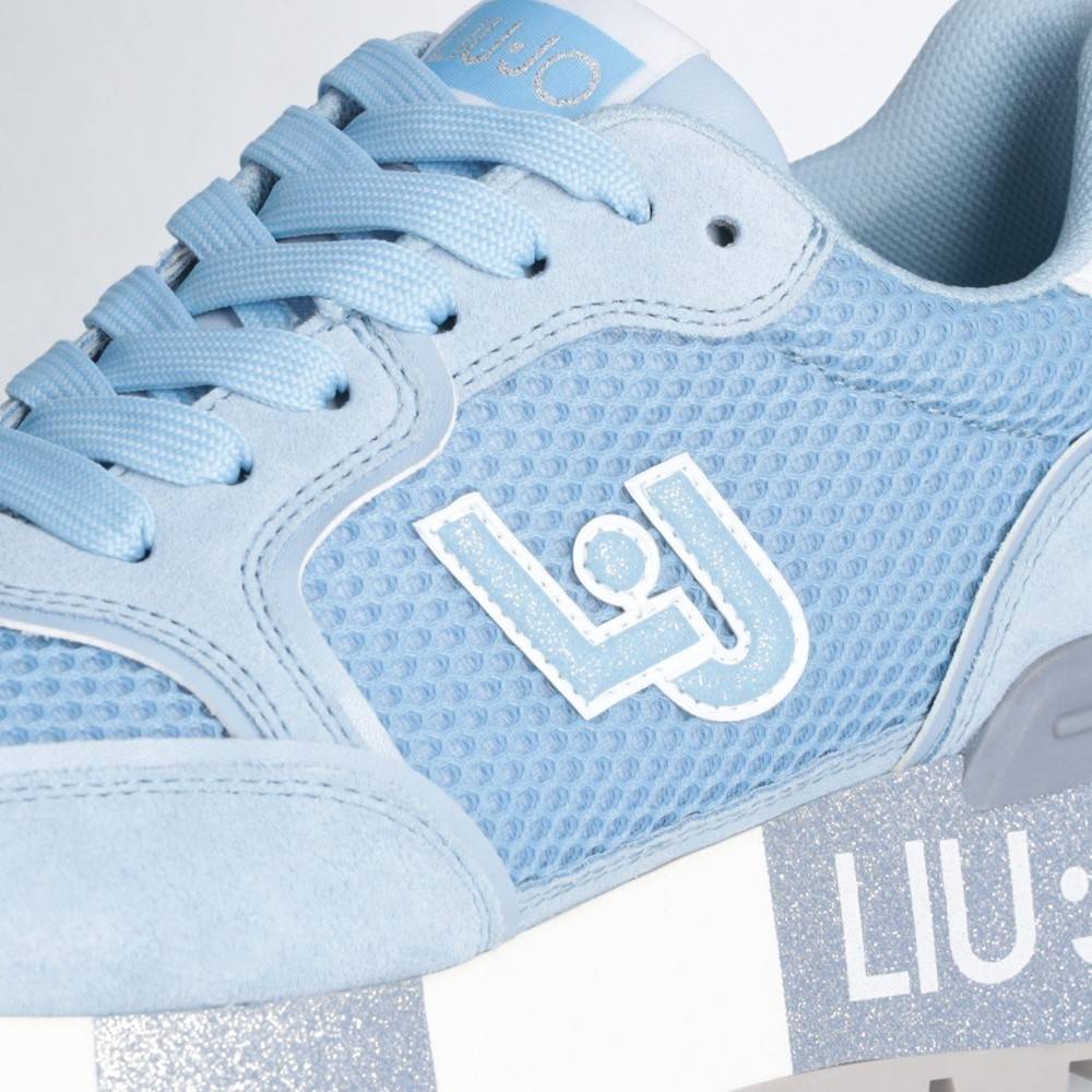 LIU JO AMAZING 25 - SUEDE AND MESH PLATFORM SNEAKERS