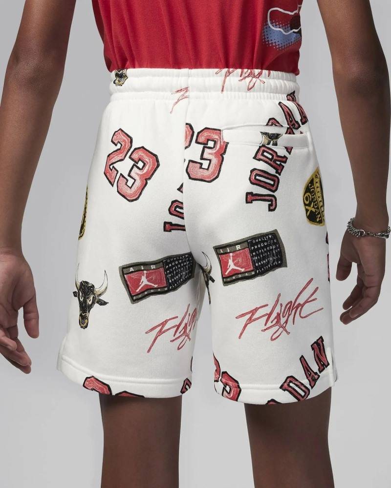 NIKE JORDAN BIG KIDS MJ ESSENTIALS AOP FLC SHORT
