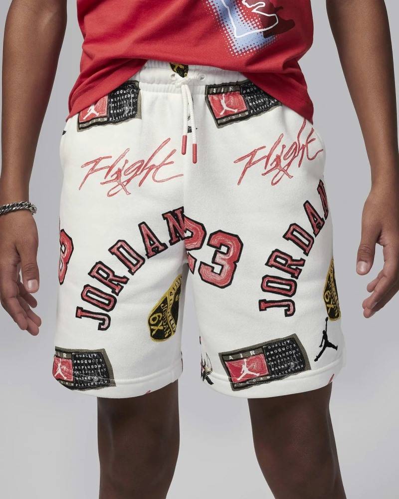 NIKE JORDAN BIG KIDS MJ ESSENTIALS AOP FLC SHORT