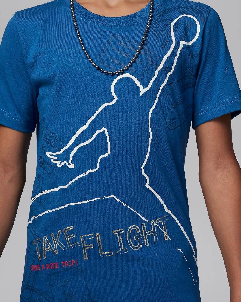 NIKE JORDAN BIG KIDS JM FLIGHT STAMPS SS TEE