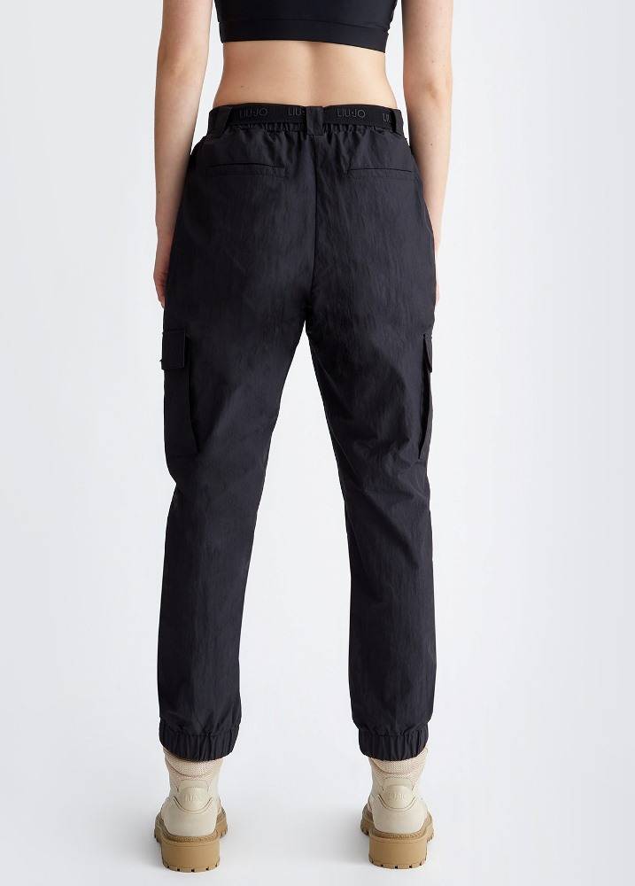 LIU JO NYLON TROUSERS WITH BELT