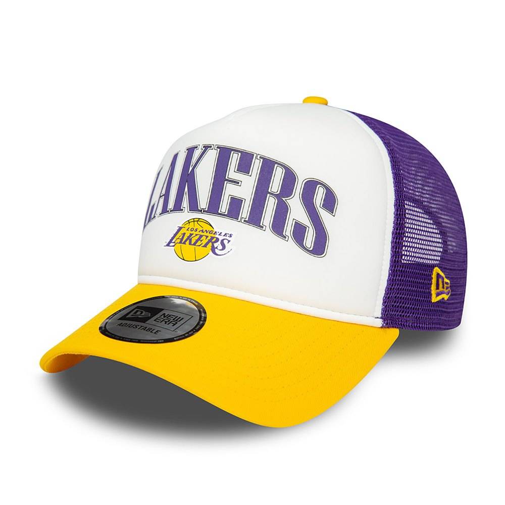 NEW ERA LA LAKERS NBA RETRO E-FRAME TRUCKER CAP