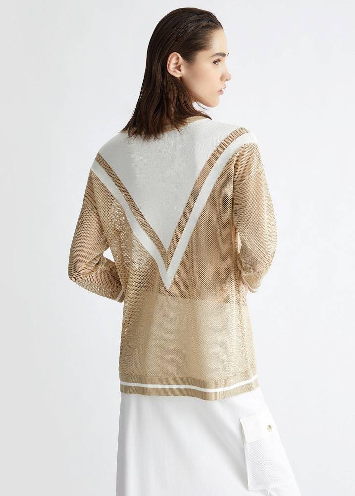 LIU JO LUREX MESH JUMPER