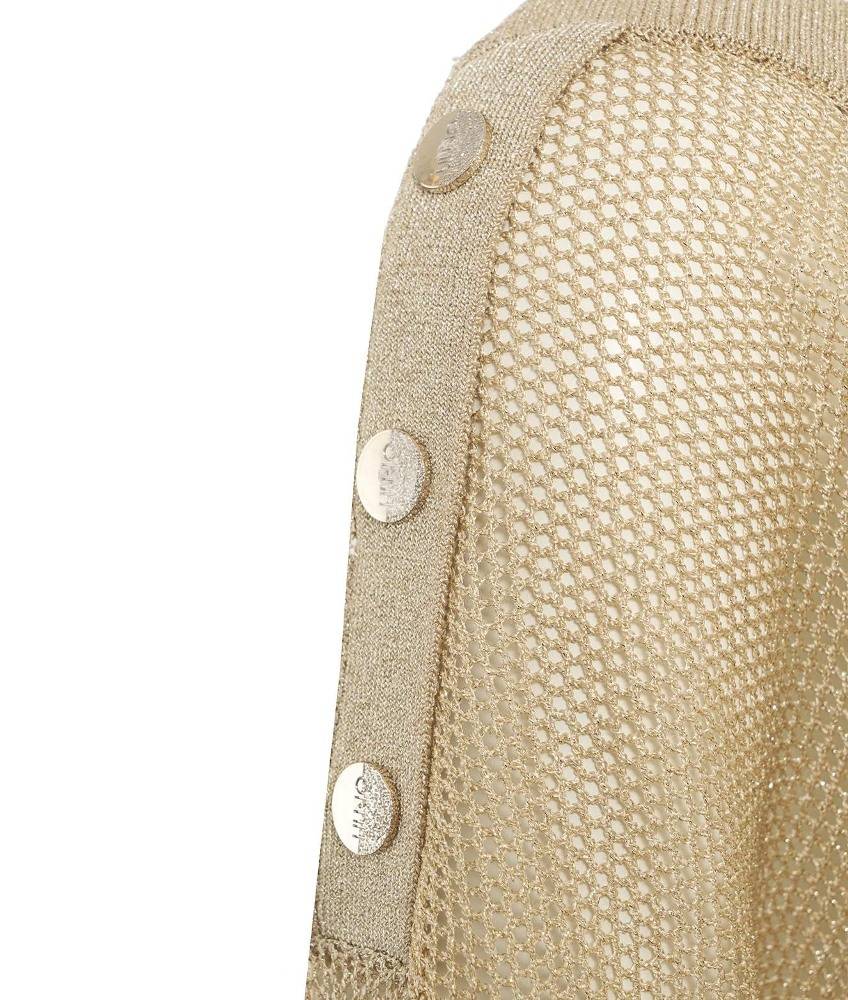 LIU JO GOLD MESH LONG SLEEVE JUMPER