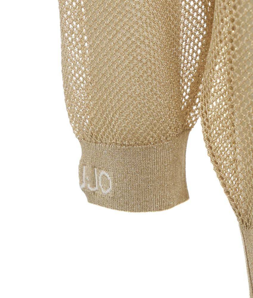 LIU JO GOLD MESH LONG SLEEVE JUMPER