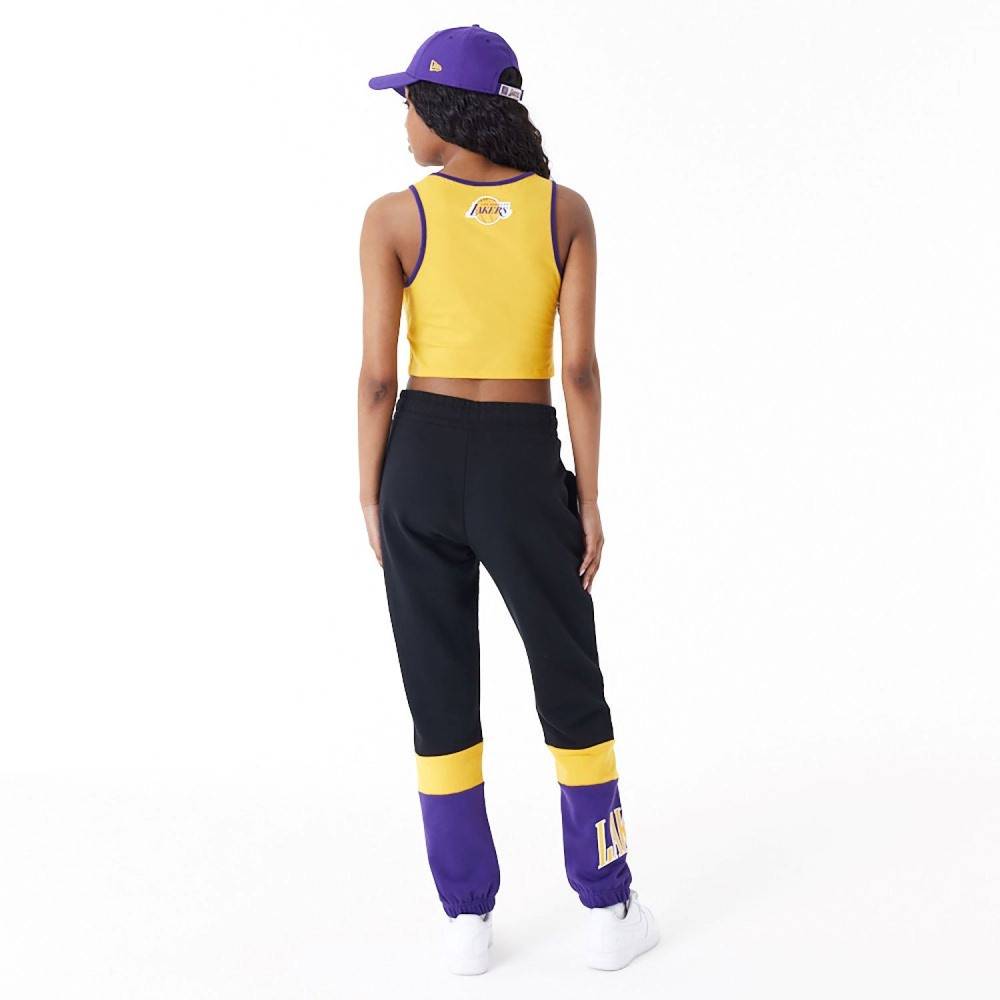 NEW ERA LA LAKERS WOMENS WOMENS NBA TEAM WORDMARK CROP TANK TOP