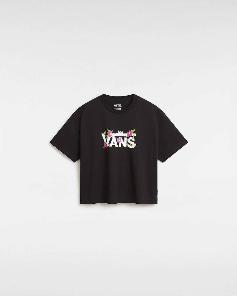 VANS FLEURS OVERSIZED CROP SS TEE