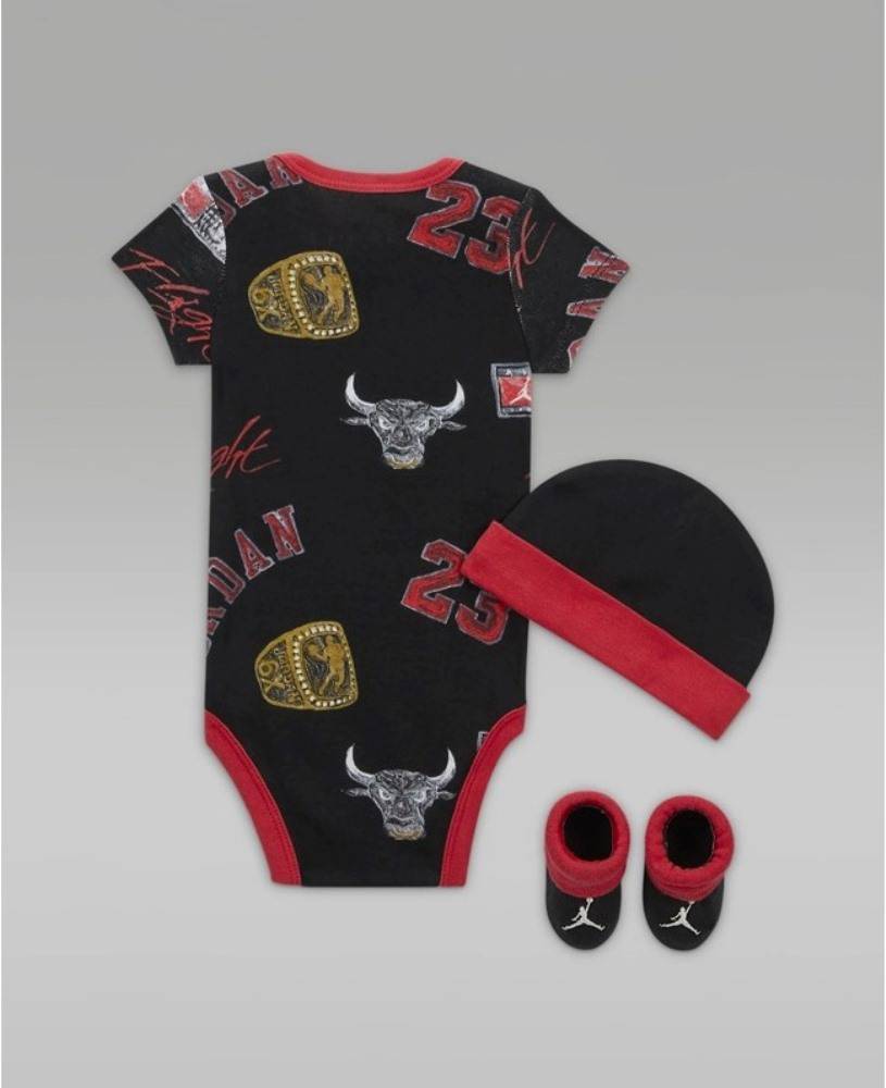 NIKE JORDAN BABY MJ ESSENTIALS AOP 3PC SET