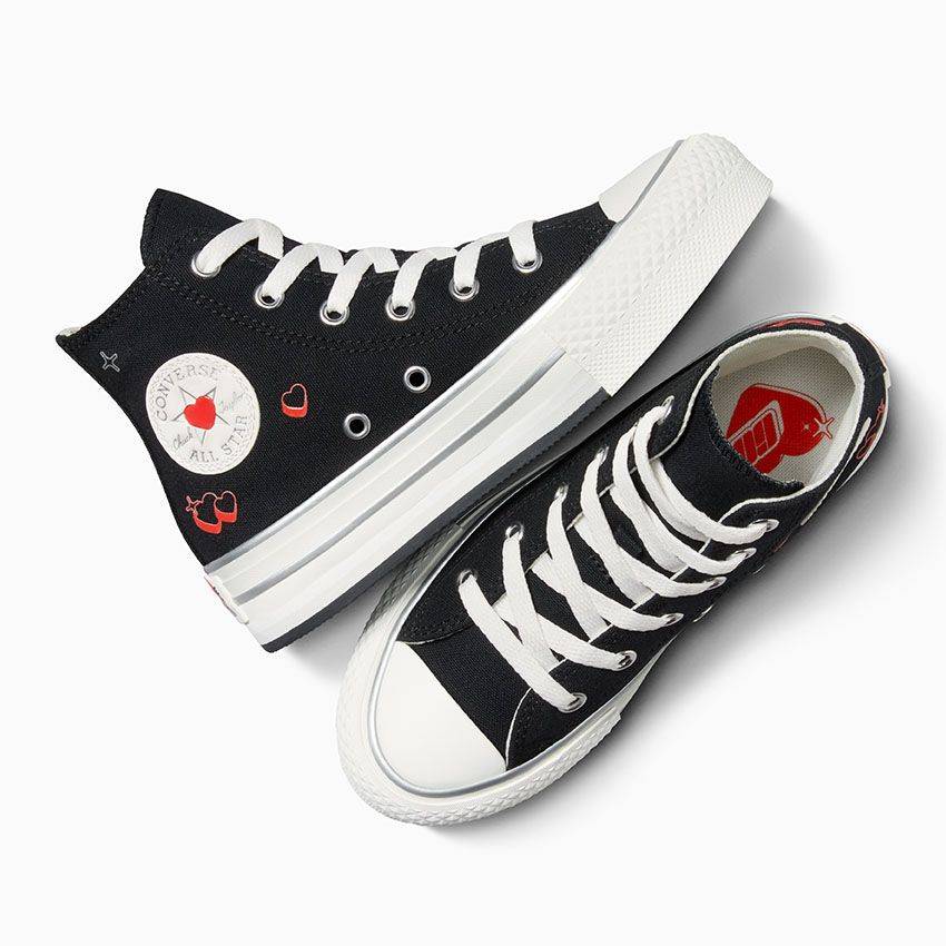 CONVERSE CT ALL STAR KIDS LIFT PLATFORM HEARTS